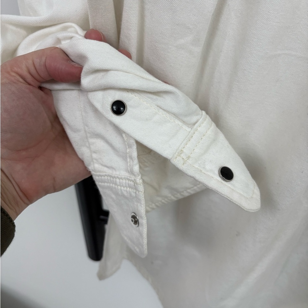 ba&sh Ivory Ruffle Front Button Long Sleeve Blouse - Picture 5 of 7